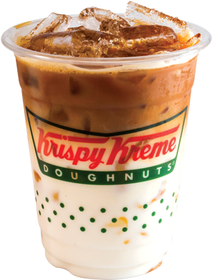 Caramel Macchito - Krispy Kreme Iced Caramel Latte (490x490), Png Download