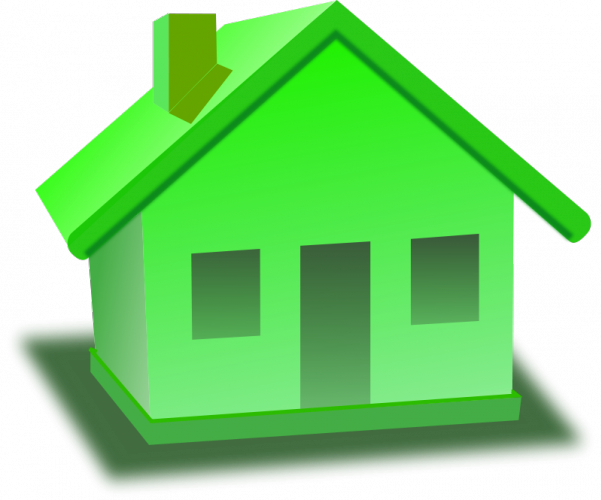 Casa Monopoly - Green House Clip Art (601x500), Png Download