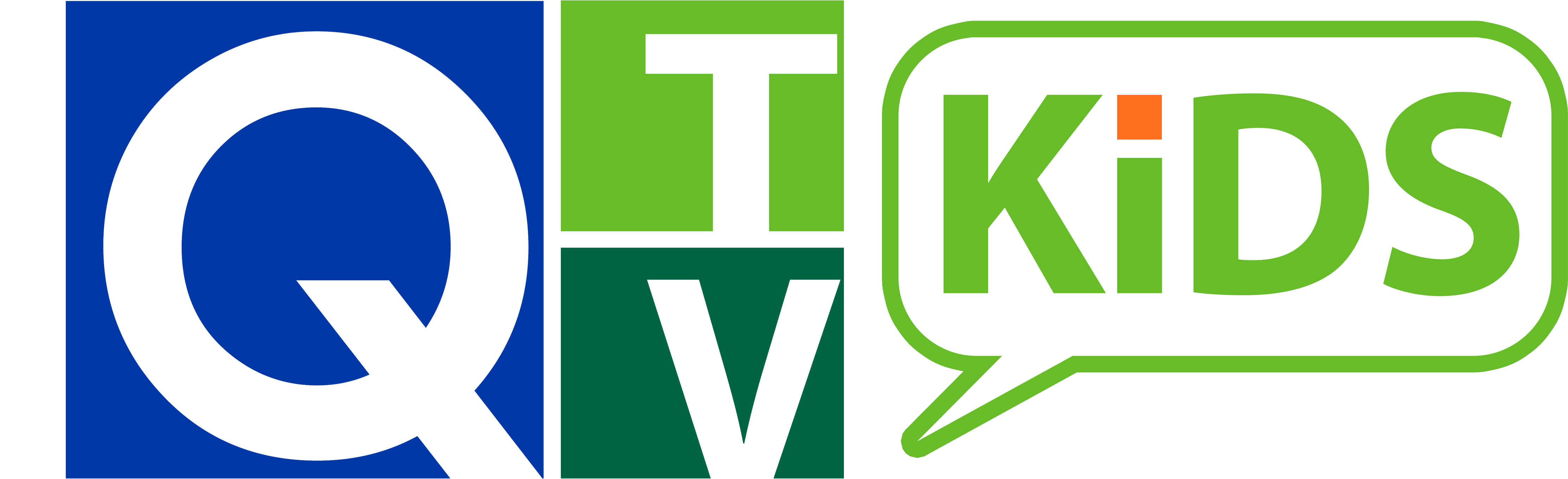 Q-tv Kids Logo With Delta College Name In White - Television (4500x1386), Png Download