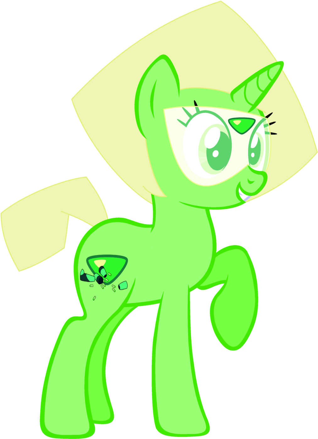 Ra1nb0wk1tty, Peridot , Ponified, Pony, Raised Hoof, - Art (1024x1405), Png Download