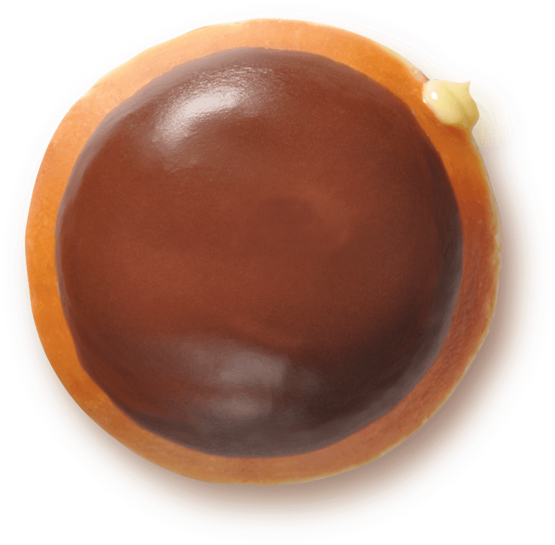 Chocolate Iced Custard Filled Doughnut By Rosemoji - Boston Cream Donut Png (900x900), Png Download