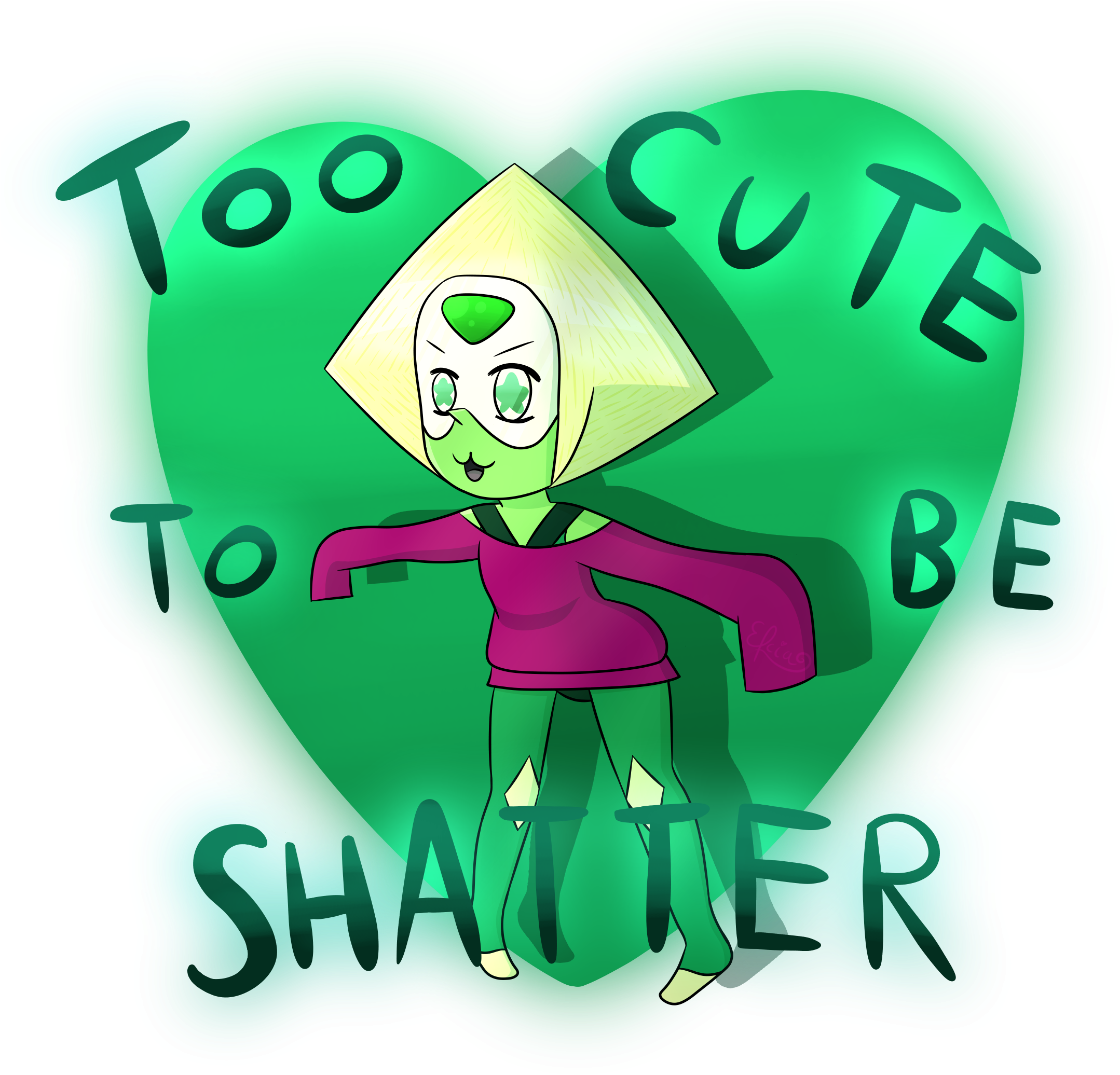 Too Cute To Be Shatter - Peridot (2216x2144), Png Download