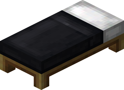 Minecraft Item Bleck Bed - Minecraft Bed (408x297), Png Download
