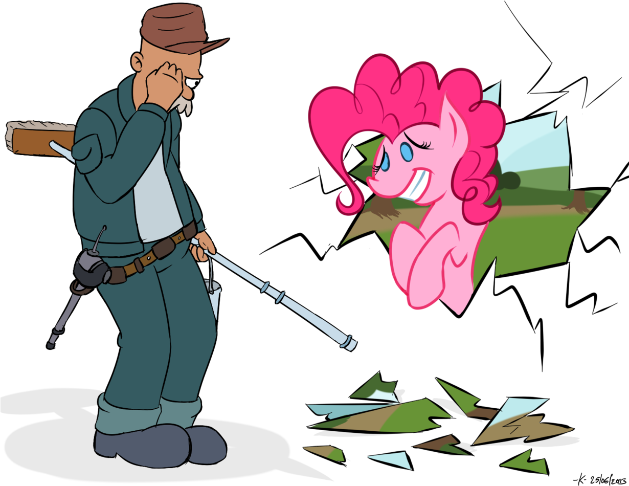 Thekuto, Crossover, Fourth Wall, Futurama, Janitor, - My Little Pony: Friendship Is Magic (1229x1024), Png Download