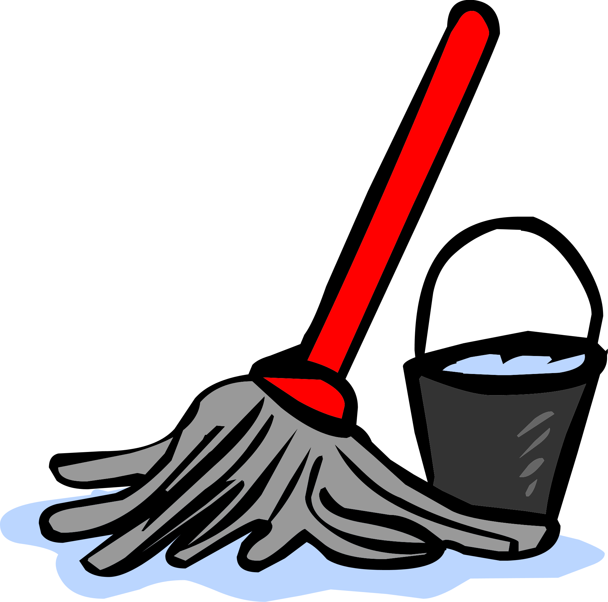 Janitor Icon - Cleaning Materials Cartoon Png (1958x1938), Png Download