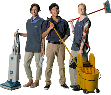 Janitorial Services - Janitor Team (445x382), Png Download