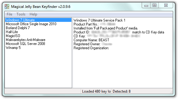 Install Open And Get Keys Of Your Softwares - Magical Jelly Bean Keyfinder (583x326), Png Download