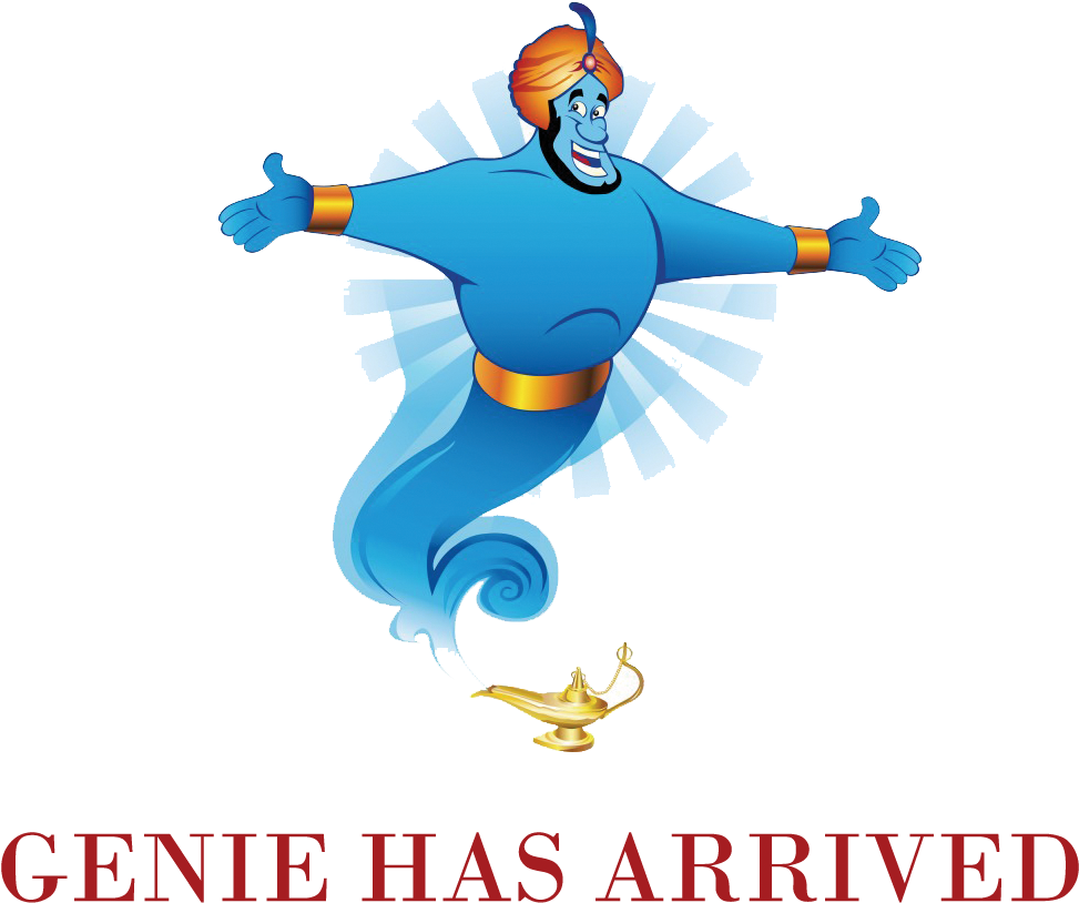 Learn More - Genie And The Magic Lamp (1024x855), Png Download