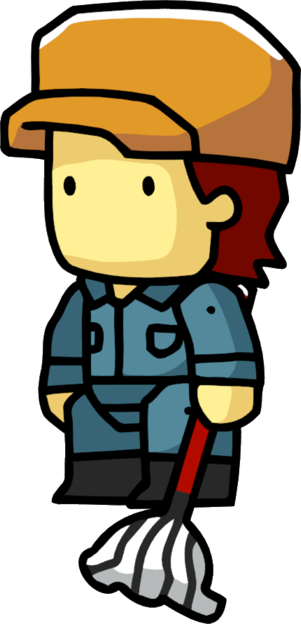 Janitor Scribblenauts Wiki Fandom Powered By Wikia - Scribblenauts Janitor (430x891), Png Download