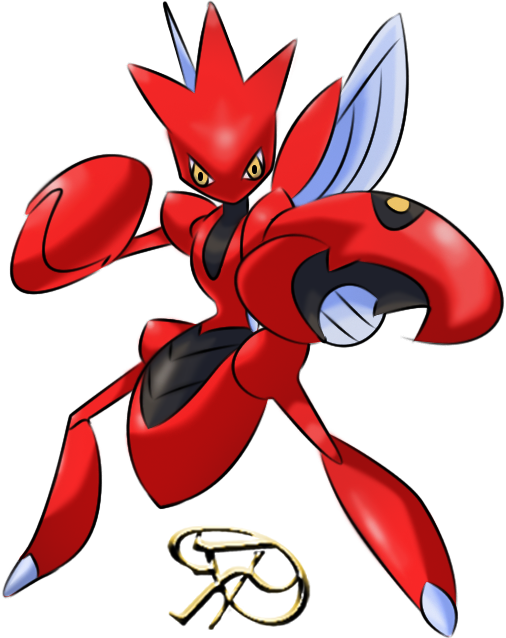 Scizor By Brignan - Scizor Pokemon (506x638), Png Download