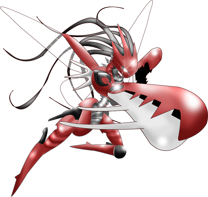 Shiny Mega Scizor Pokédex - Pokemon Shiny Mega Scizor (800x758), Png Download