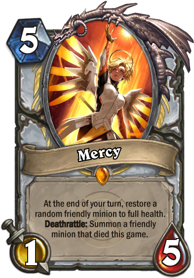 Overwatch Characters As Hearthstone Cards - Lady In White Hearthstone (400x569), Png Download