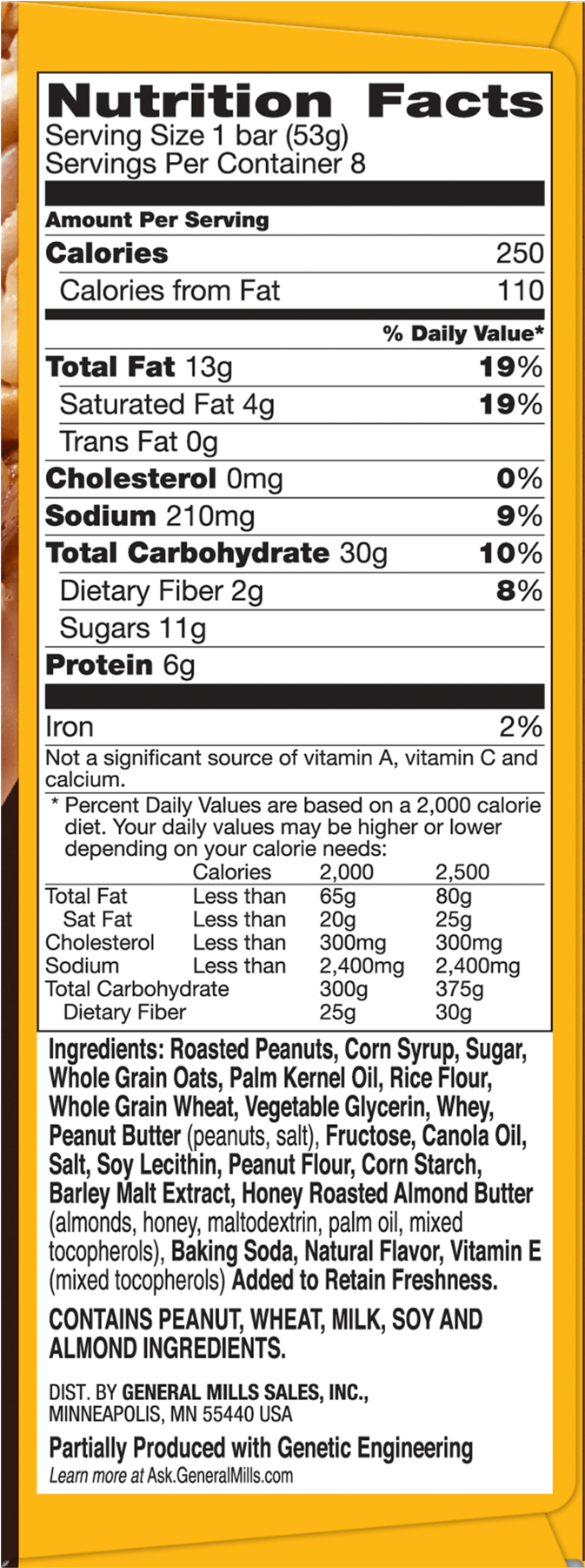 Nature Valley Xl Bar Granola Bars, Chewy, Sweet & (1800x1800), Png Download