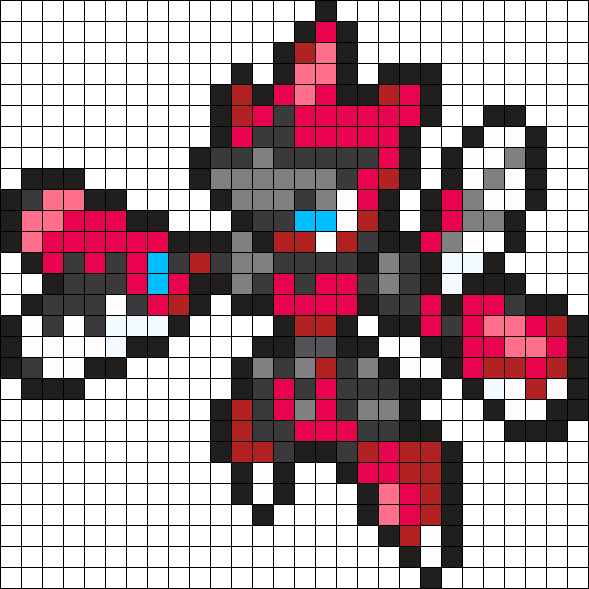 Mega Scizor Pokemon Bead Pattern Perler Bead Pattern - Perler Beads Pokemon Scizor (589x589), Png Download