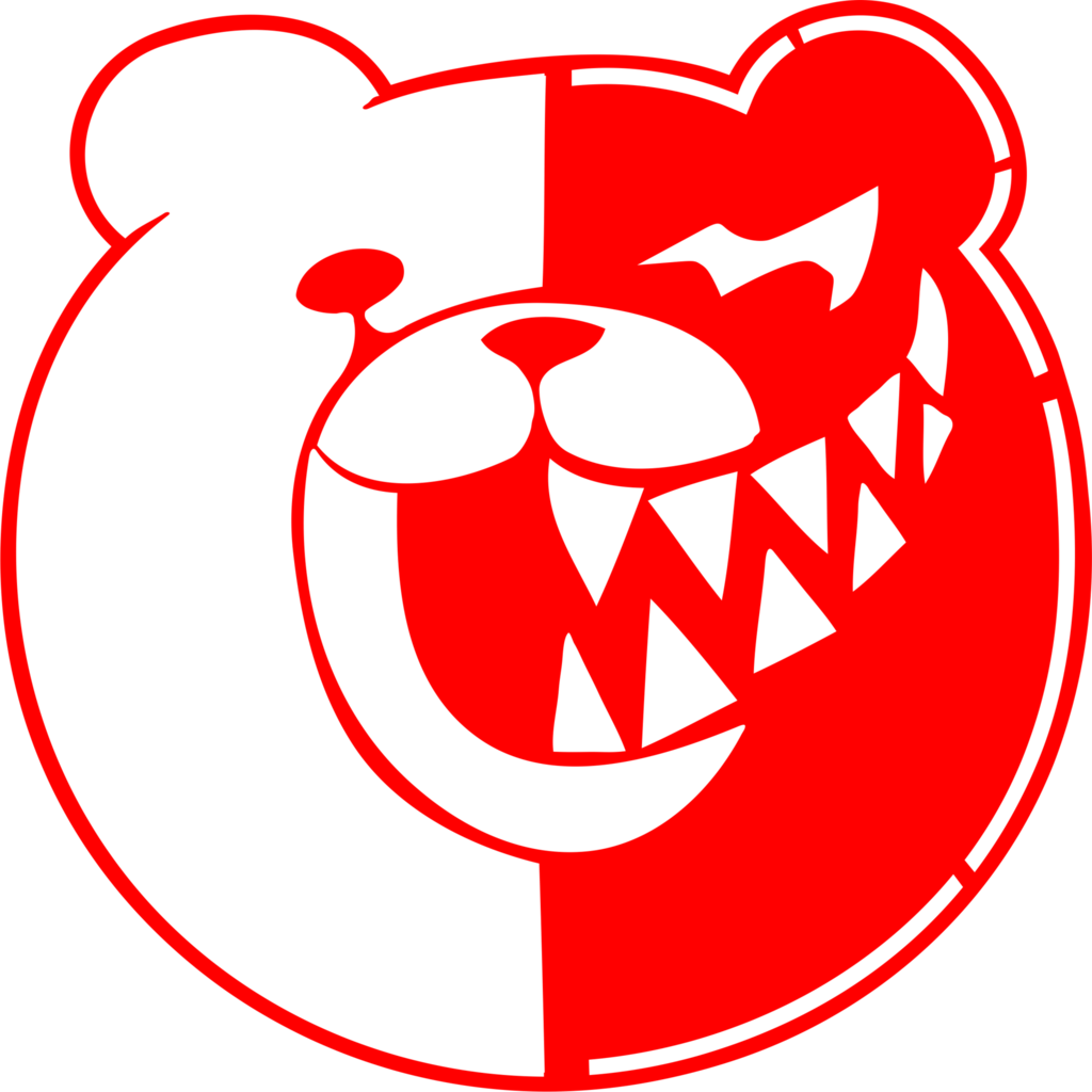 Monokuma Pumpkin Face Wall Vinyl Stencil - Super Dangan Ronpa Cosplay Costume Casual Slim Fit (1024x1024), Png Download
