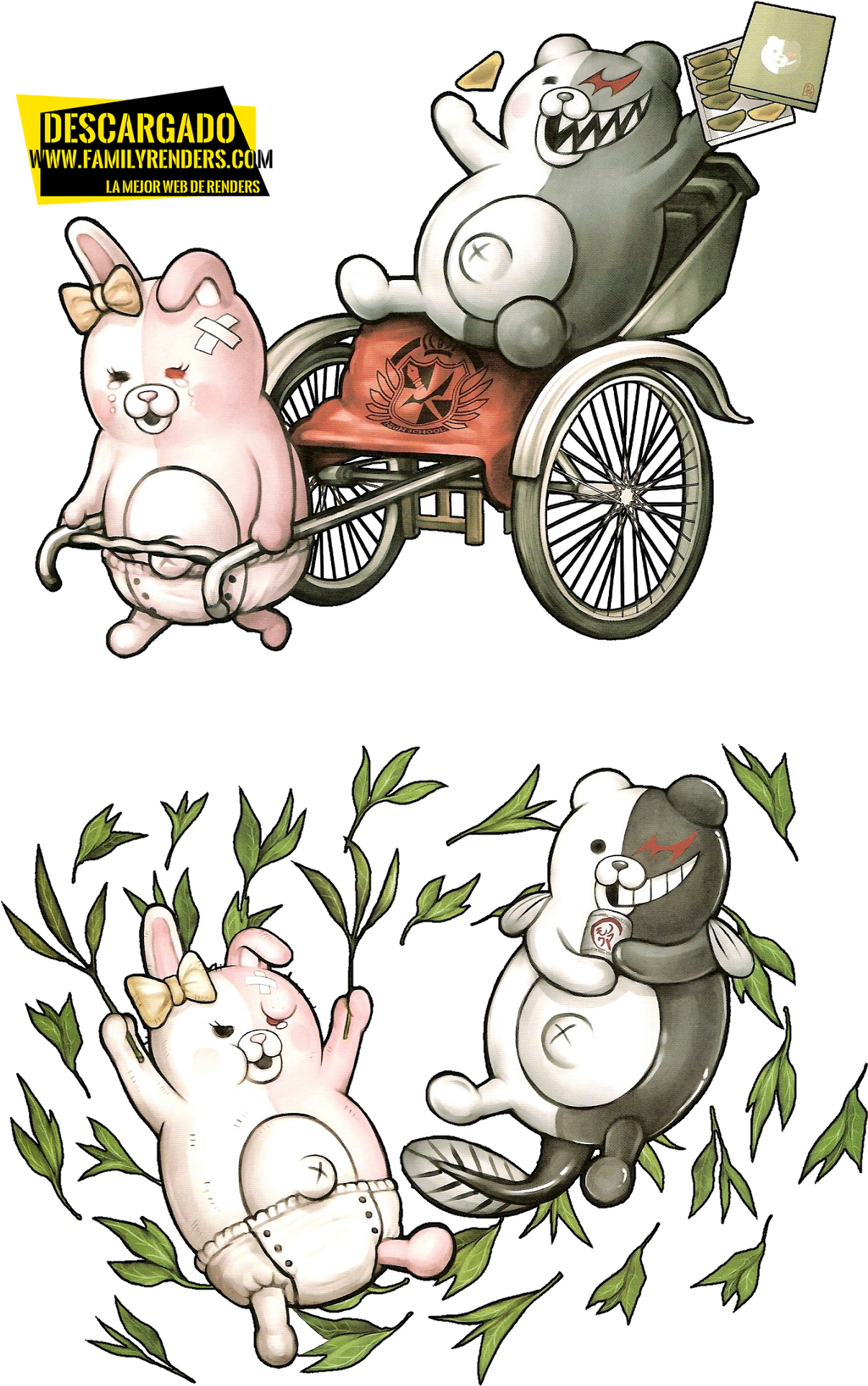 Monokuma X Monomi (1321x2048), Png Download