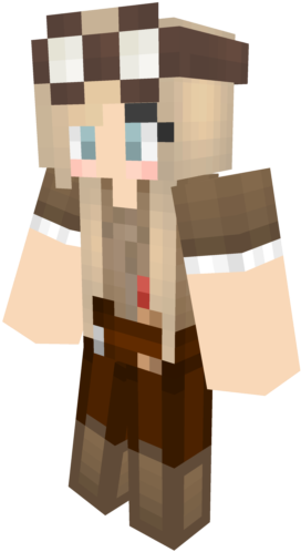 Girl Minecraft Skins Brown Hair (640x640), Png Download
