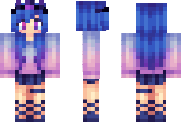 Love This Skin Maybe This'll Be My Skin When I Start - Minecraft Skin Moon Girl (620x419), Png Download