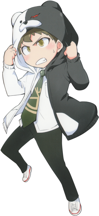 Transparent Hajime In A Monokuma Hoodie (from The Chiaki - Cartoon (371x750), Png Download