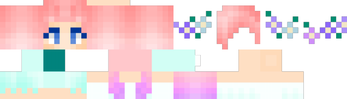 Minecraft Pe Skins - Skin For Minecraft Pe Girl Kawaii (700x200), Png Download