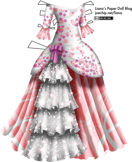 Click For Larger Version - Cherry Blossom Dress Png (457x582), Png Download