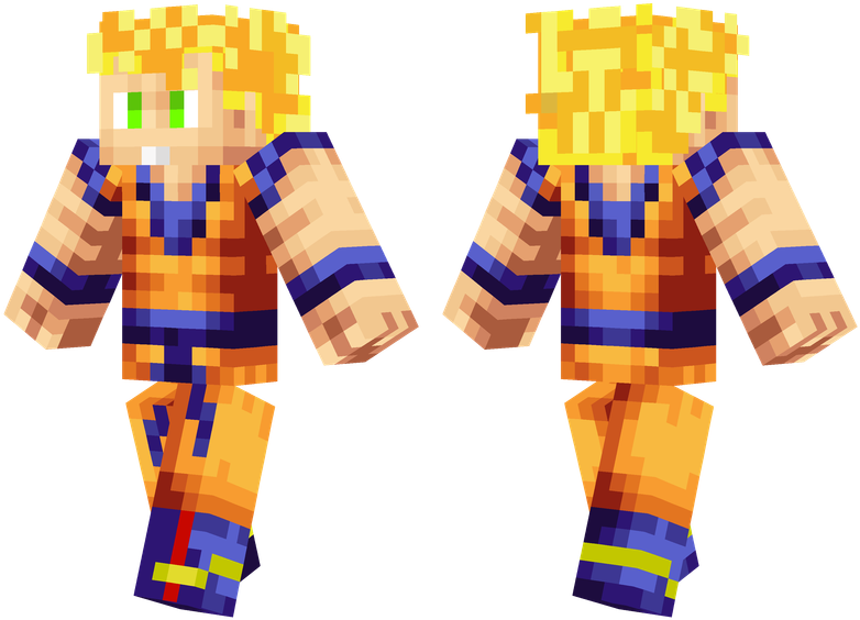 Son Goku - Skin Minecraft Pe Songoku (804x576), Png Download