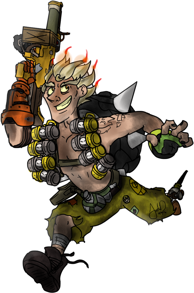 Overwatch Junkrat Weapon Png Clip Freeuse Stock - Art (757x1056), Png Download