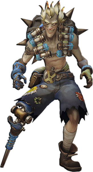 Overwatch Junkrat Png Large - Junkrat Transparent (327x600), Png Download