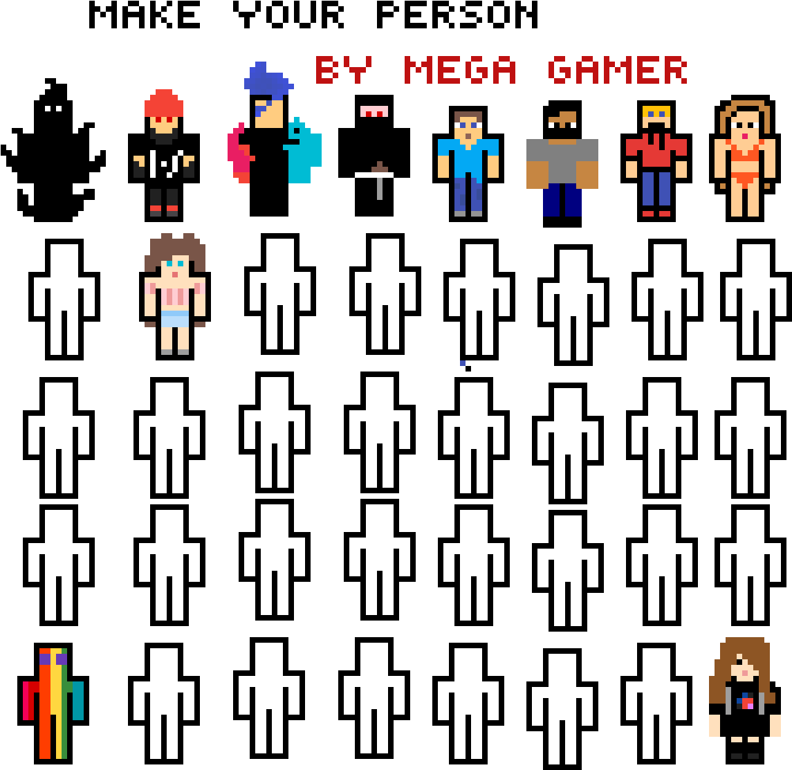 Minecraft Skins Collab - Person (1200x1200), Png Download