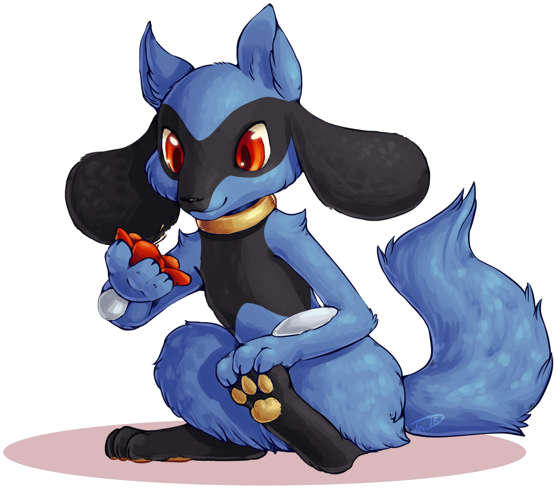 A Riolu Doodle I Found On My Pc That I Decided To Clean - Cartoon (1130x993), Png Download