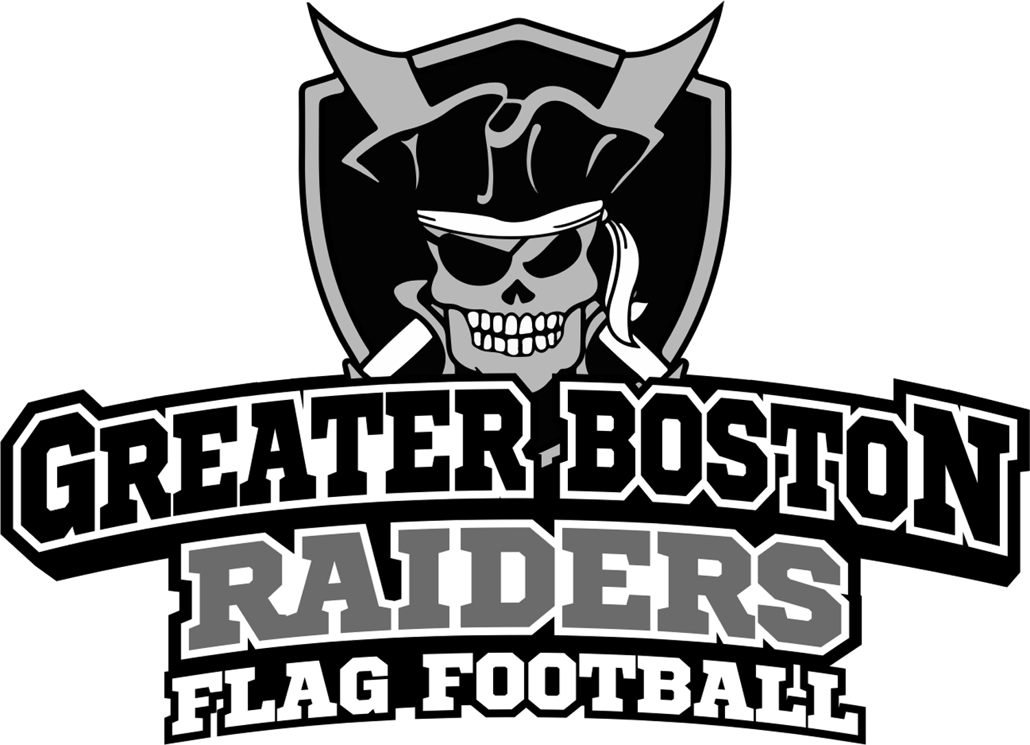 Greater Boston Raiders Flag Football Fall - Illustration (1500x1084), Png Download