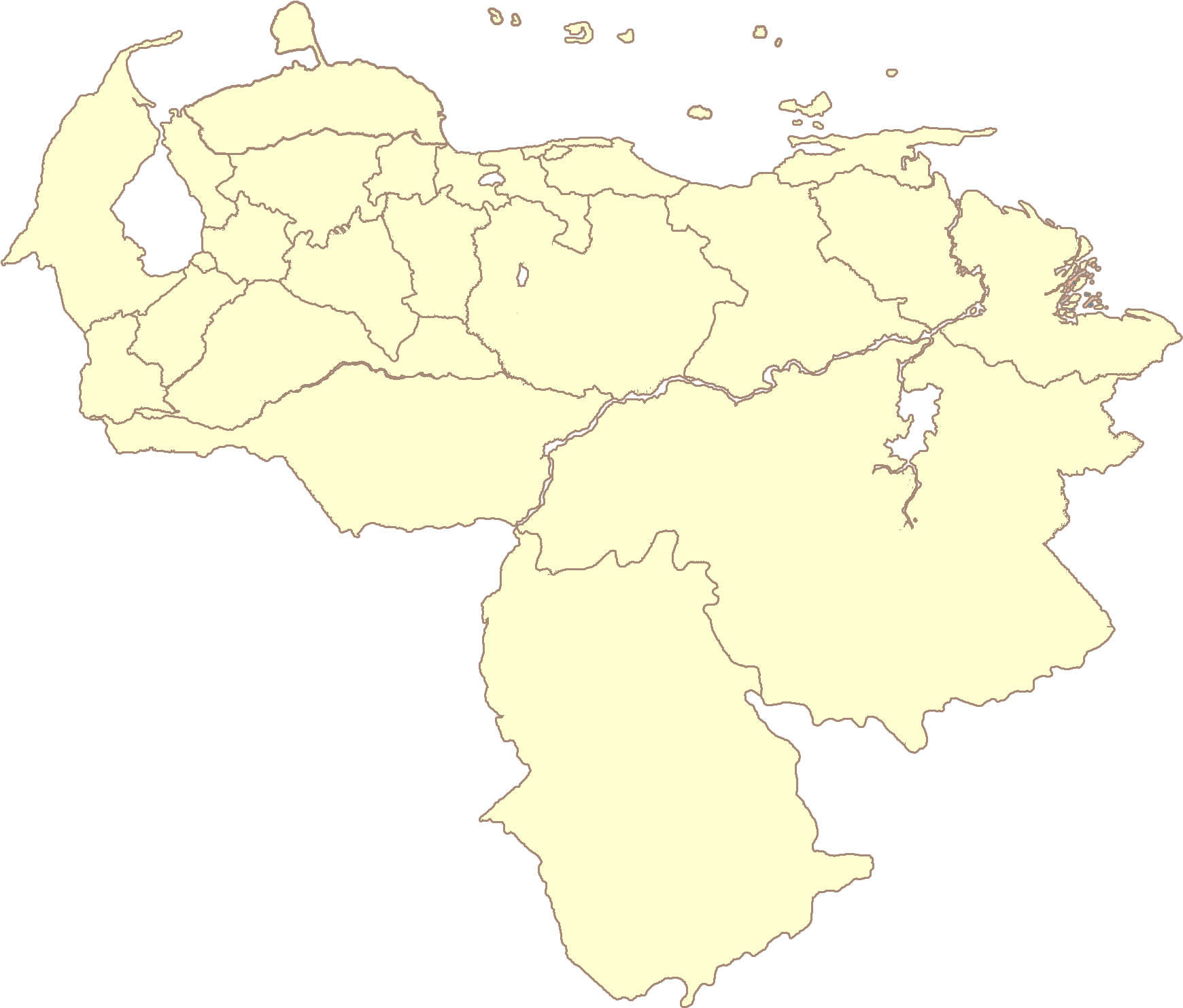 Mapa Politico Venezuela - Mapas De Venezuela Politicos (778x599), Png Download