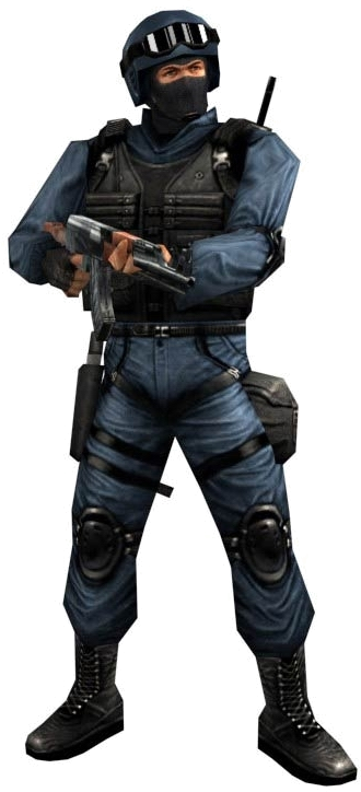 Counter-terrorist From The Game Cs - Counter Strike (330x724), Png Download