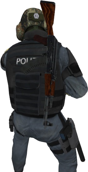 P Ak47 Ct Back Csgo - Cs Go Cobblestone Ct (308x573), Png Download