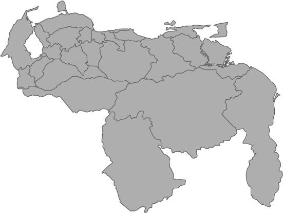 Anzoátegui - Map Of Venezuela Transparent (550x420), Png Download