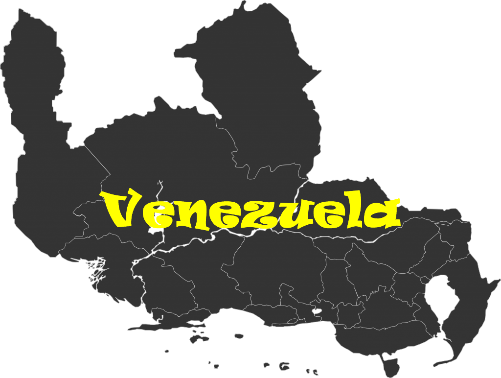 Mapa De Venezuela Patas Arriba - Venezuela (1024x772), Png Download