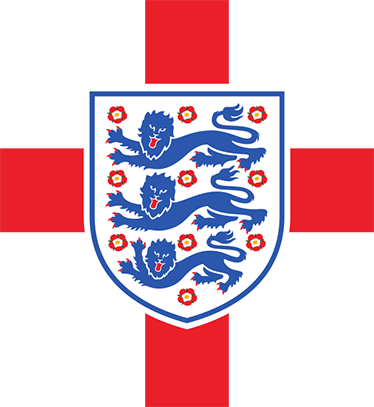 St George Flag And England Badge Sticker - England Three Lions Badge (374x407), Png Download