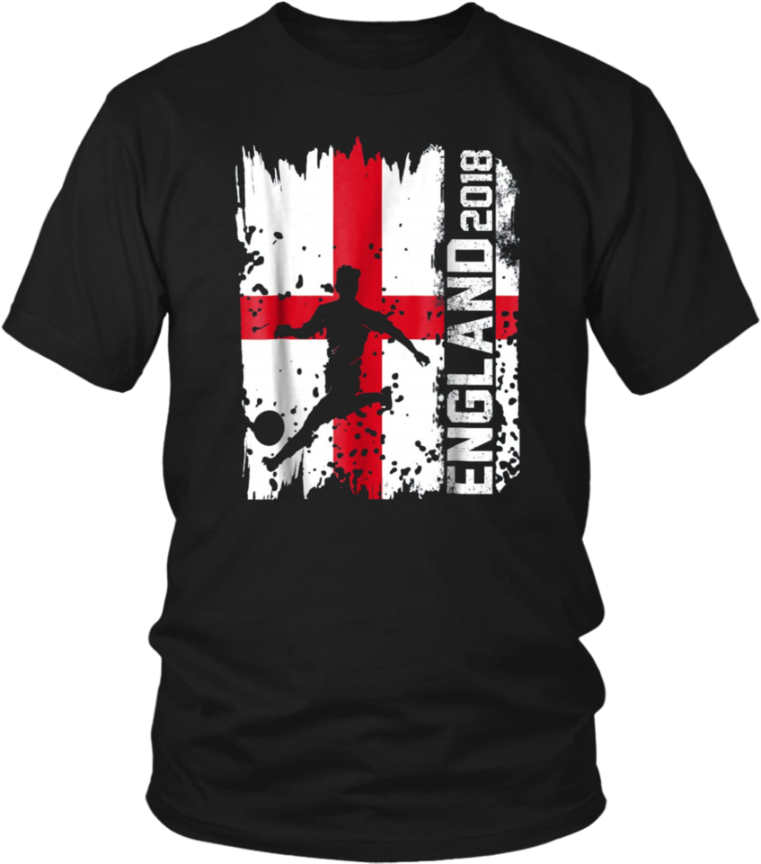 England Flag 2018 English Soccer Football Cup T-shirt - Larry Bernandez T Shirt (960x960), Png Download
