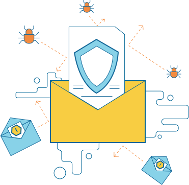 Anti Spam & Anti Virus - Diagram (371x362), Png Download