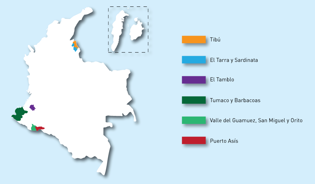 También Son Departamentos Por Los Que Pasan Algunas - Cultivos Ilicitos En Colombia Mapa (1024x600), Png Download