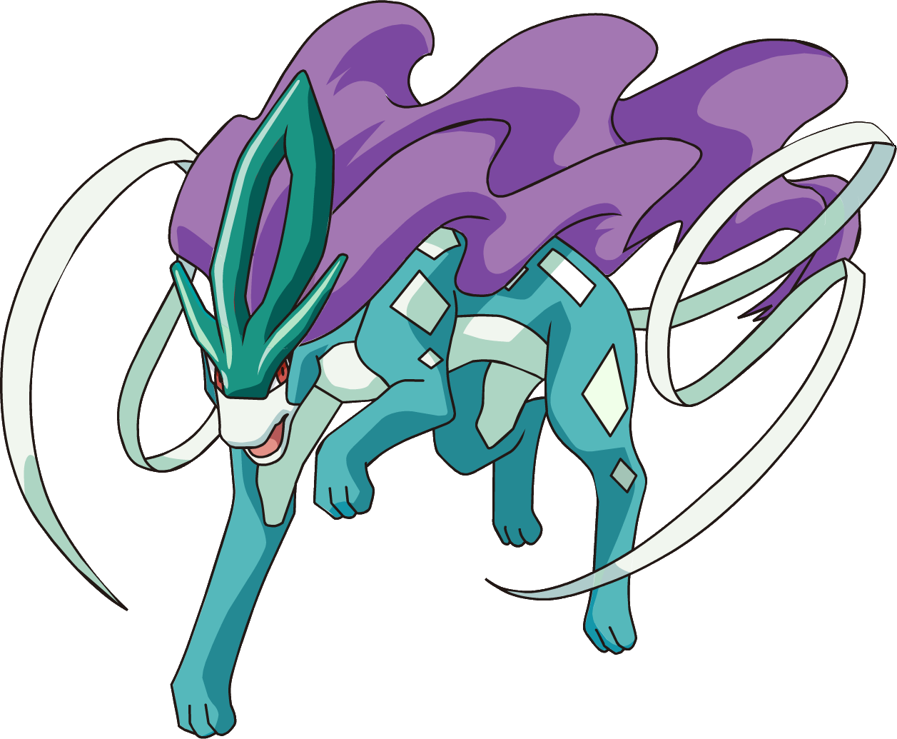 245suicune Os Anime 2 - Suicune Pokemon (1257x1035), Png Download