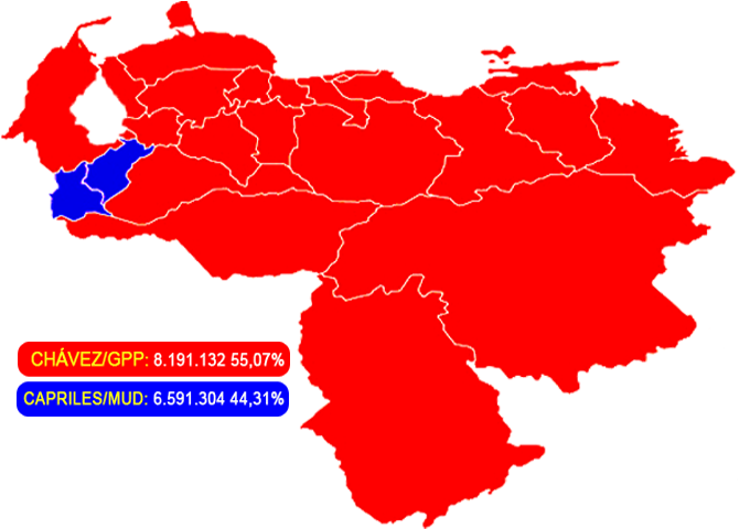 Mapa Electoral Venezuela Presidenciales 2012 - Venezuela Shape (681x499), Png Download