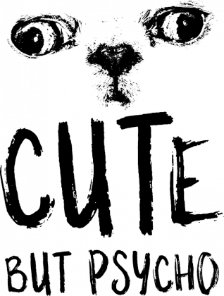 Cute But Psycho Women's T-shirt - Cute But Psycho Png (318x420), Png Download