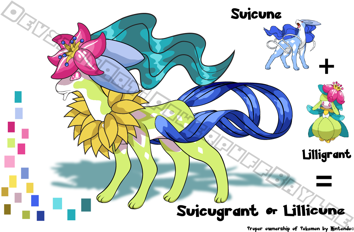 Suicune Lilligrant = - Pokemon Lilligant (1190x774), Png Download