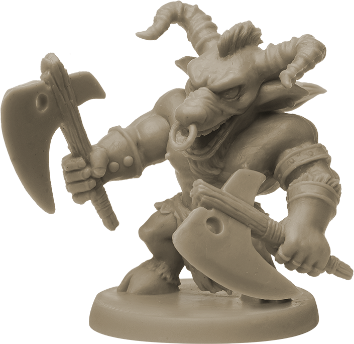 Minotaur Miniature - Arcadia Quest - Miniatures Core Board Game (705x684), Png Download