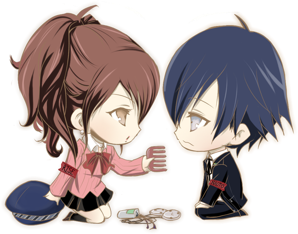 It Minato And Yukari Cosplaying As Rise And Naoto On - Minato And Naoto (700x583), Png Download