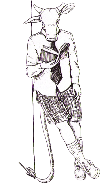 Minotaur Reading Web - Reading Minotaur (350x641), Png Download