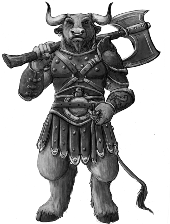 Minotaur By Phantagrafie - Minotaur Png (600x759), Png Download