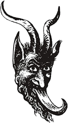 Krampus - Krampus Black And White Png (520x514), Png Download