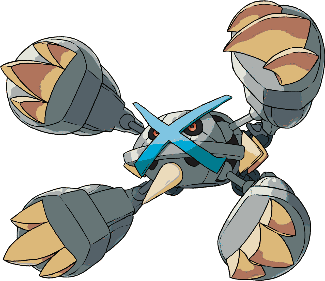 Metagross Mega Shiny - Pokemon Mega Metagross Shiny (1278x1121), Png Download